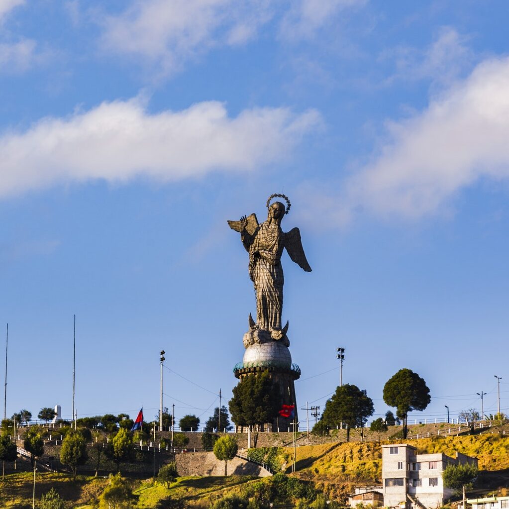 Statue of the Virgin of Quito (Virgen de Quito), El Panecillo Hill Statue, City of Quito, Ecuador, S